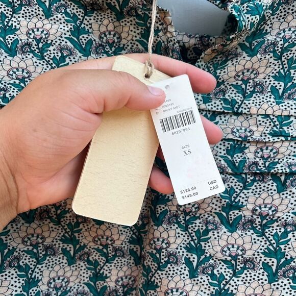 Anthropologie Let Me Be High-Neck Printed Peasant Blouse NWT - Picture 7 of 10